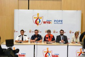 konferencja prasowa na temat bezpieczeństwa światowych dni młodzieży