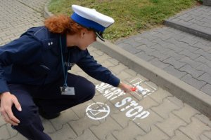 Kampania SMART STOP wspólnie z radomskimi siatkarzami. Sportowcy i policjanci oznaczyli przejścia dla pieszych