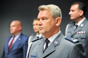 uroczysta zbiórka podczas której Komendant Wojewódzki wyróżnił lubuskich policjantów