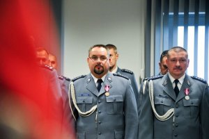 uroczysta zbiórka podczas której Komendant Wojewódzki wyróżnił lubuskich policjantów