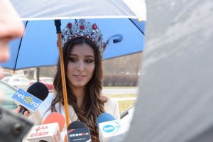 Miss Polski udziela wywiadu