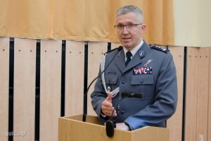 uroczyste pożegnanie XXVII zmiany Jednostki Specjalnej w słupskiej Szkole Policji