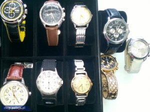zabezpieczone  zegarki znanych marek oraz  kolekcje numizmatów