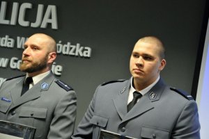 St. post. Dawid Olkiewicz z drugim policjantem