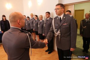 Uroczystość mianowania funkcjonariuszy CLKP na wyższe stopnie policyjne oraz przyznanie funkcjonariuszom i pracownikom CLKP medali i odznak