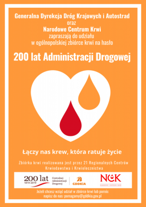 plakat promujący zbiórkę krwi