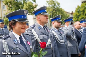 Awansowani policjanci podczas Święta Policji w Gorzowie Wielkopolskim