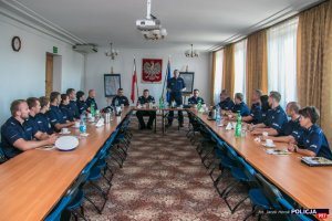 Spotkanie Komendanta Lacha z policjantami pełniącymi służbę za granicą