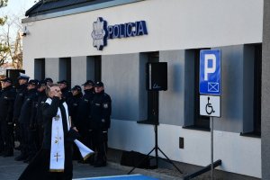 kapelan święci nowy budynek Posterunku Policji