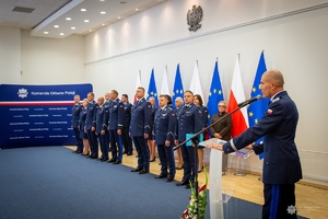 Uczestnicy Spotkanie podsumowującego udział Policji w polskiej prezydencji w Radzie UE.