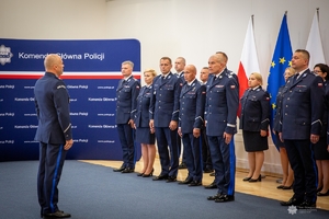Uczestnicy Spotkanie podsumowującego udział Policji w polskiej prezydencji w Radzie UE.
