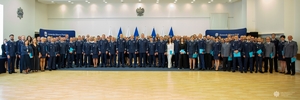 Uczestnicy Spotkanie podsumowującego udział Policji w polskiej prezydencji w Radzie UE.
