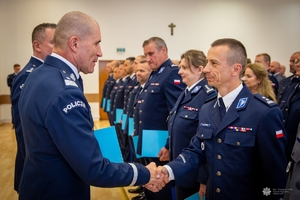 Uczestnicy Spotkanie podsumowującego udział Policji w polskiej prezydencji w Radzie UE.