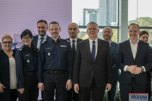 Spotkanie na którym podpisano list intencyjny pomiędzy Komendantem Głównym Policji a PKO BP.