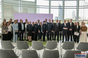 Spotkanie na którym podpisano list intencyjny pomiędzy Komendantem Głównym Policji a PKO BP.