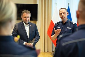 Spotkanie w MSWiA z policjantami z Mikołowa.