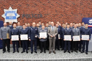 Uroczystość wręczenia podziękowań.