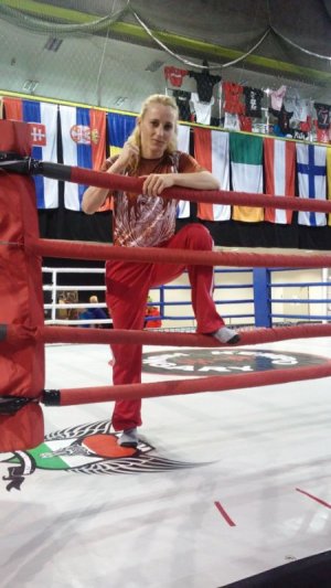 Złota policyjna kick-bokserka podczas Hungarian Kickboxing Word Cup 2016 #4