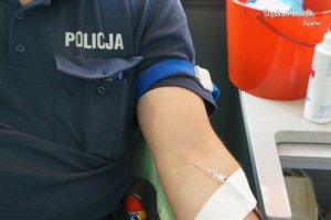 Policjanci z Żywca honorowo oddawali krew #14