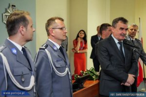 uroczyste wprowadzenie nowego Komendanta Wojewódzkiego Policji w Kielcach #16