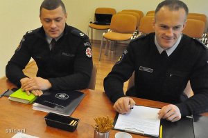 polscy i litewscy policjanci w trakcie wspólnych zajęć
