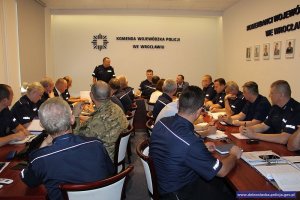 spotkanie w siedzibie Komendy Wojewódzkiej Policji we Wrocławiu
