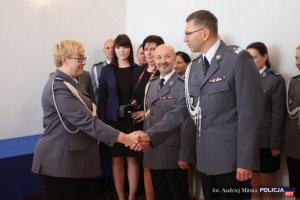 Uroczystość mianowania funkcjonariuszy CLKP na wyższe stopnie policyjne oraz przyznanie funkcjonariuszom i pracownikom CLKP medali i odznak
