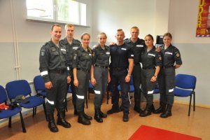 policjanci z Litwy uczestniczyli we wspólnych zajęciach z polskimi policjantami przebywającymi na szkoleniu w słupskiej Szkole Policji