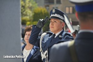 Nadinsp. Helena Michalak podczas uroczystości policyjnej.