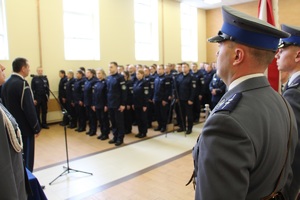Uroczyste ślubowanie nowo przyjętych policjantów w szeregi Wielkopolskie Policji