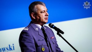 Komendant Wojewódzki Policji w Gdańsku - w trakcie konferencji